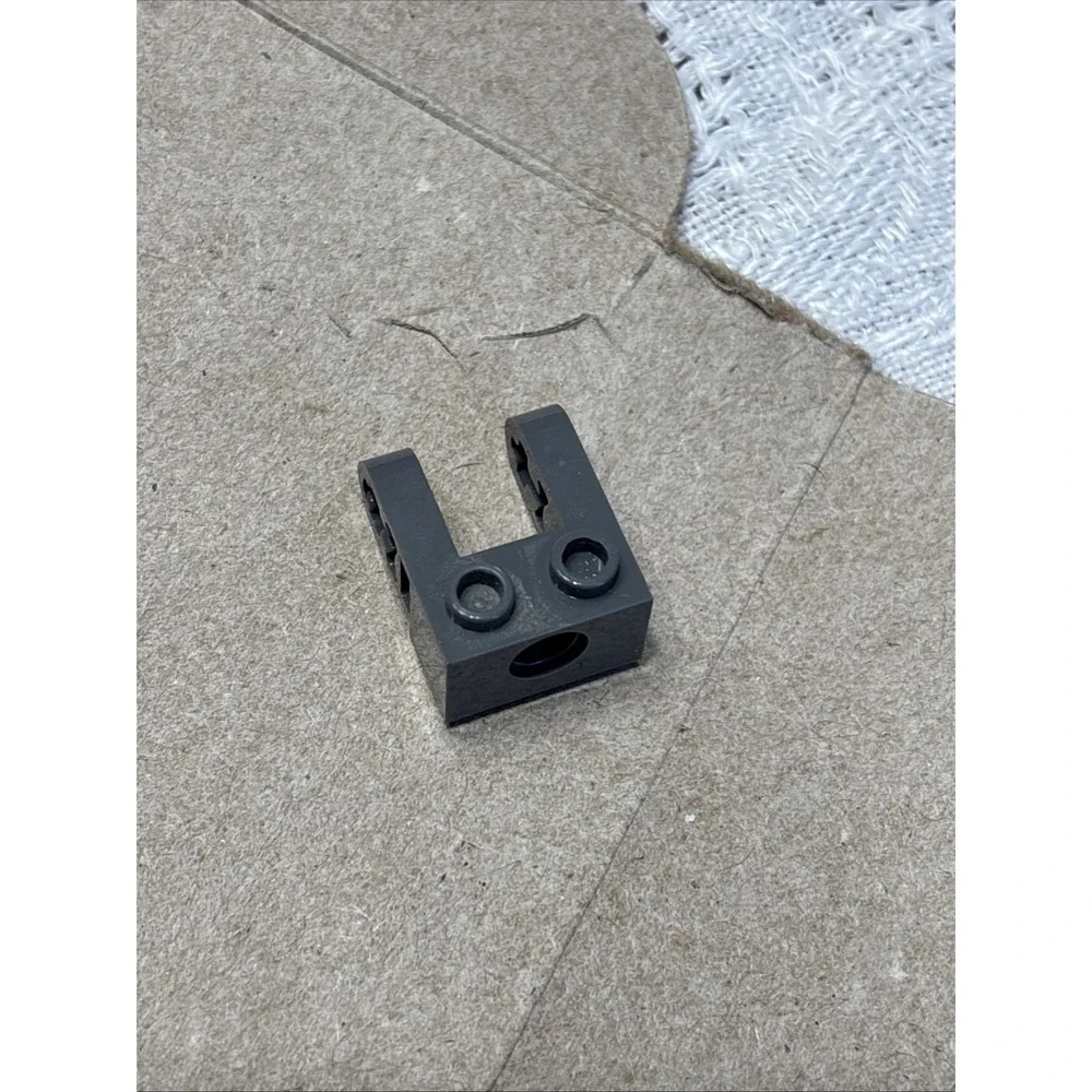 85943 LEGO Technic Brick 1x2 w/ Hole & Dual Liftarm Extensions DARK BLUISH GRAY